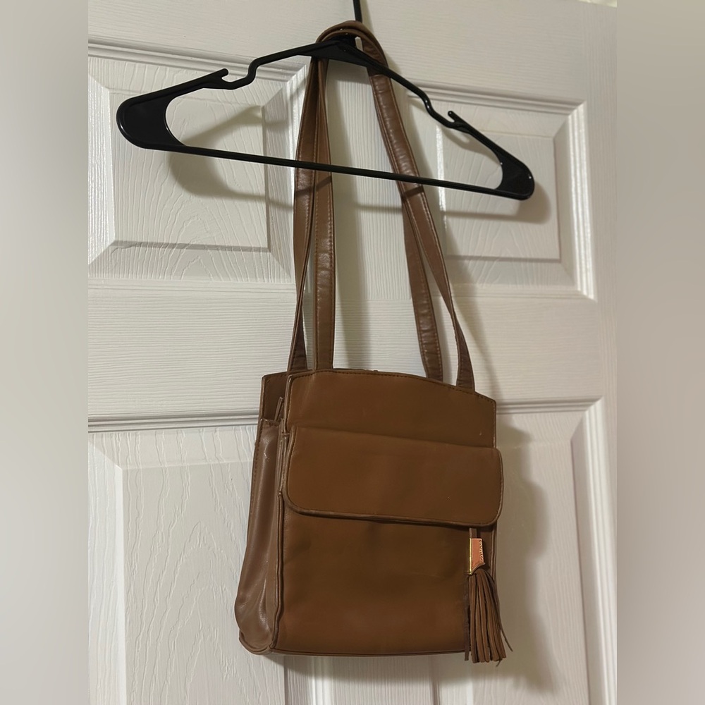 Coletta Brown Leather Shoulder Bag
